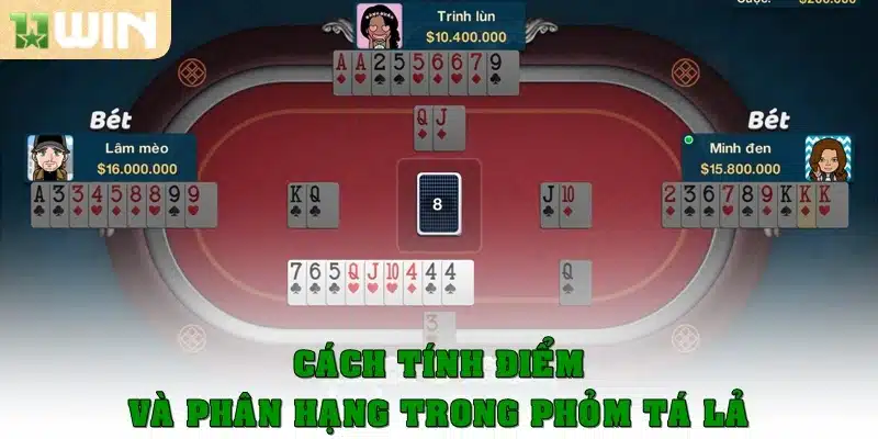 Cách tính điểm và phân hạng trong Phỏm tá lả