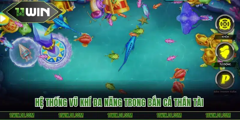 Hệ thống vũ khí đa năng trong bắn cá Thần Tài