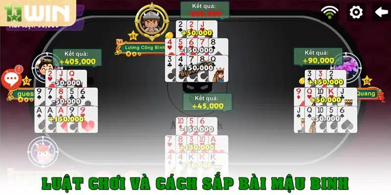 Luật chơi và cách sắp bài trong Mậu Binh là gì?