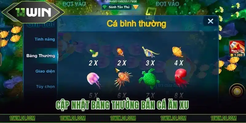 Tìm hiểu bảng tỷ lệ bắn cá ăn xu